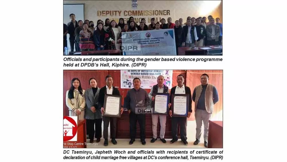 Nagaland : GBV के खिलाफ 16 दिनों के एक्टिविज्म का समापन