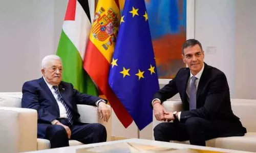 Spanish के PM ने फिलिस्तीन के लिए अंतरराष्ट्रीय समुदाय से आवाज उठाने की अपील की Spanish के PM ने फिलिस्तीन के लिए अंतरराष्ट्रीय समुदाय से आवाज उठाने की अपील की