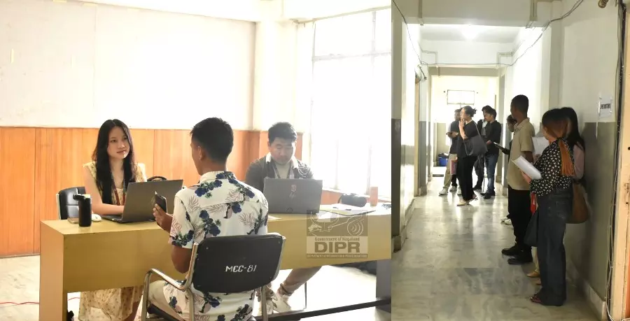 Nagaland: कोहिमा में आयोजित जॉब फेयर में नियोक्ताओं से जुड़े वोकेशनल छात्र Nagaland: कोहिमा में आयोजित जॉब फेयर में नियोक्ताओं से जुड़े वोकेशनल छात्र