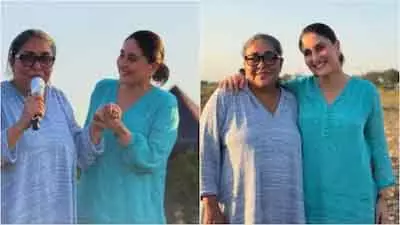 Kareena Kapoor ने दायरा सेट से BTS तस्वीरें शेयर की Kareena Kapoor ने दायरा सेट से BTS तस्वीरें शेयर की