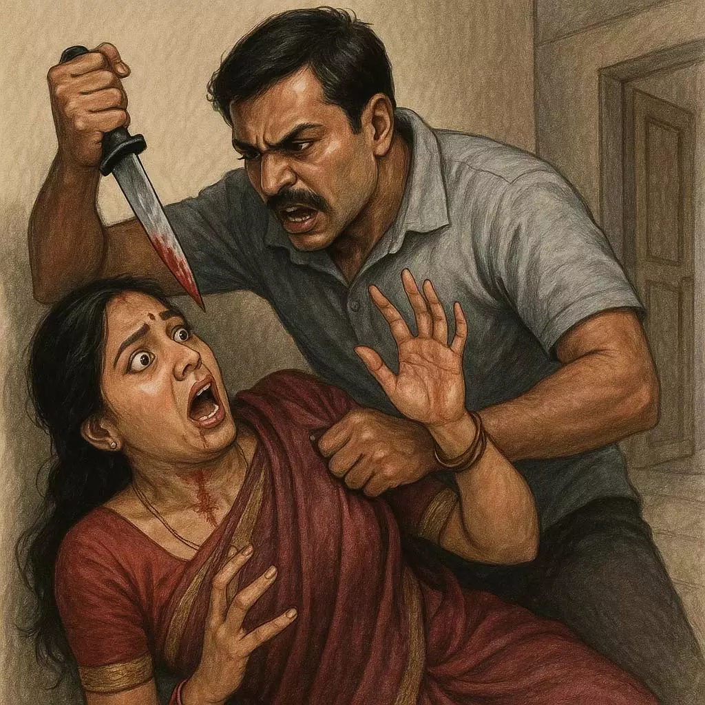 पति ने पत्नी पर धारदार हथियार से किया हमला, महिला गंभीर रूप से घायल पति ने पत्नी पर धारदार हथियार से किया हमला, महिला गंभीर रूप से घायल