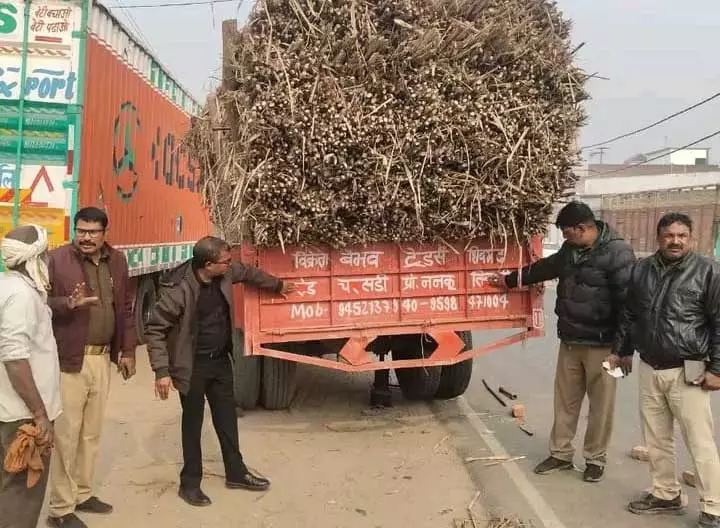 तेज रफ्तार ट्रक ने विद्युत पोल में मारी टक्कर, पोल क्षतिग्रस्त, ग्रामीणों में आक्रोश तेज रफ्तार ट्रक ने विद्युत पोल में मारी टक्कर, पोल क्षतिग्रस्त, ग्रामीणों में आक्रोश