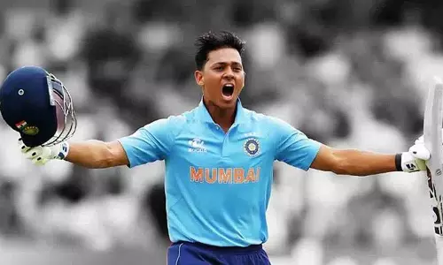 Yashasvi Jaiswal ने वर्ल्ड कप से पहले 48 गेंदों में शतक जड़ा Yashasvi Jaiswal ने वर्ल्ड कप से पहले 48 गेंदों में शतक जड़ा