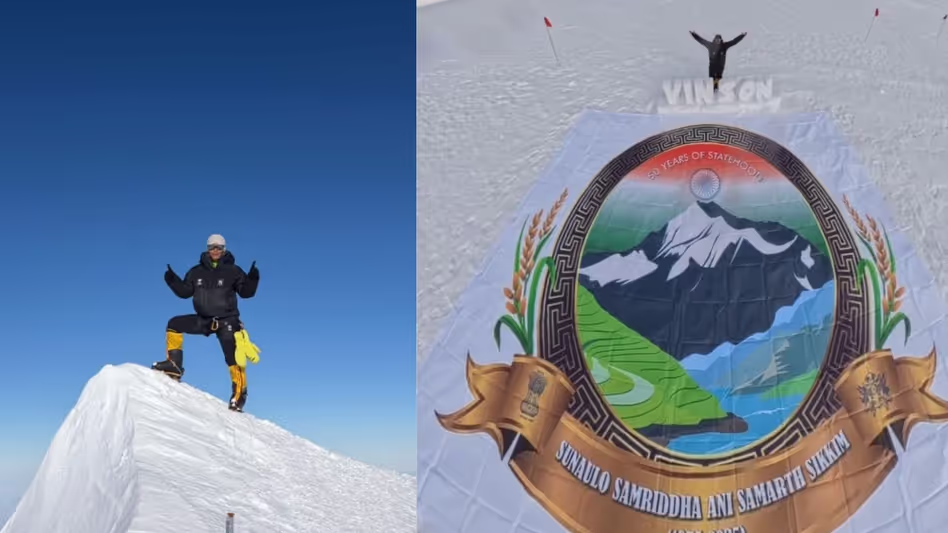 Sikkim की मनीता प्रधान ने अंटार्कटिका के माउंट विंसन को फतह किया