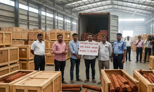 4 गिरफ्तार: लाल चंदन तस्करी नाकाम, 6.26 करोड़ का माल जब्त