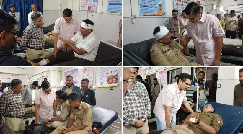 सर्वे अधिकारियों पर 500 ग्रामीणों ने किया हमला, सभी घायल सर्वे अधिकारियों पर 500 ग्रामीणों ने किया हमला, सभी घायल