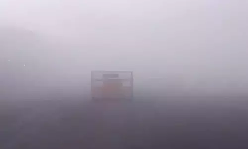 Bhopal: मुरैना-रायसेन में घना कोहरा, विजिबिलिटी 50 मीटर Bhopal: मुरैना-रायसेन में घना कोहरा, विजिबिलिटी 50 मीटर