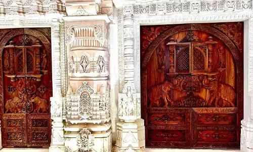 Hyderabad की एक फर्म ने अयोध्या राम मंदिर के लिए 240 सागौन के दरवाज़े बनाए हैं