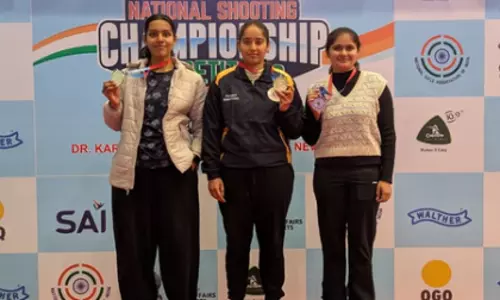नेशनल शूटिंग चैंपियनशिप: महिलाओं की 25 मीटर पिस्टल में भारत ने गोल्ड नेशनल शूटिंग चैंपियनशिप: महिलाओं की 25 मीटर पिस्टल में भारत ने गोल्ड