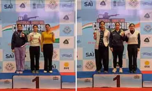 Manu Bhaker और सिमरनप्रीत कौर बरार ने नेशनल शूटिंग चैंपियनशिप में जीते गोल्ड Manu Bhaker और सिमरनप्रीत कौर बरार ने नेशनल शूटिंग चैंपियनशिप में जीते गोल्ड