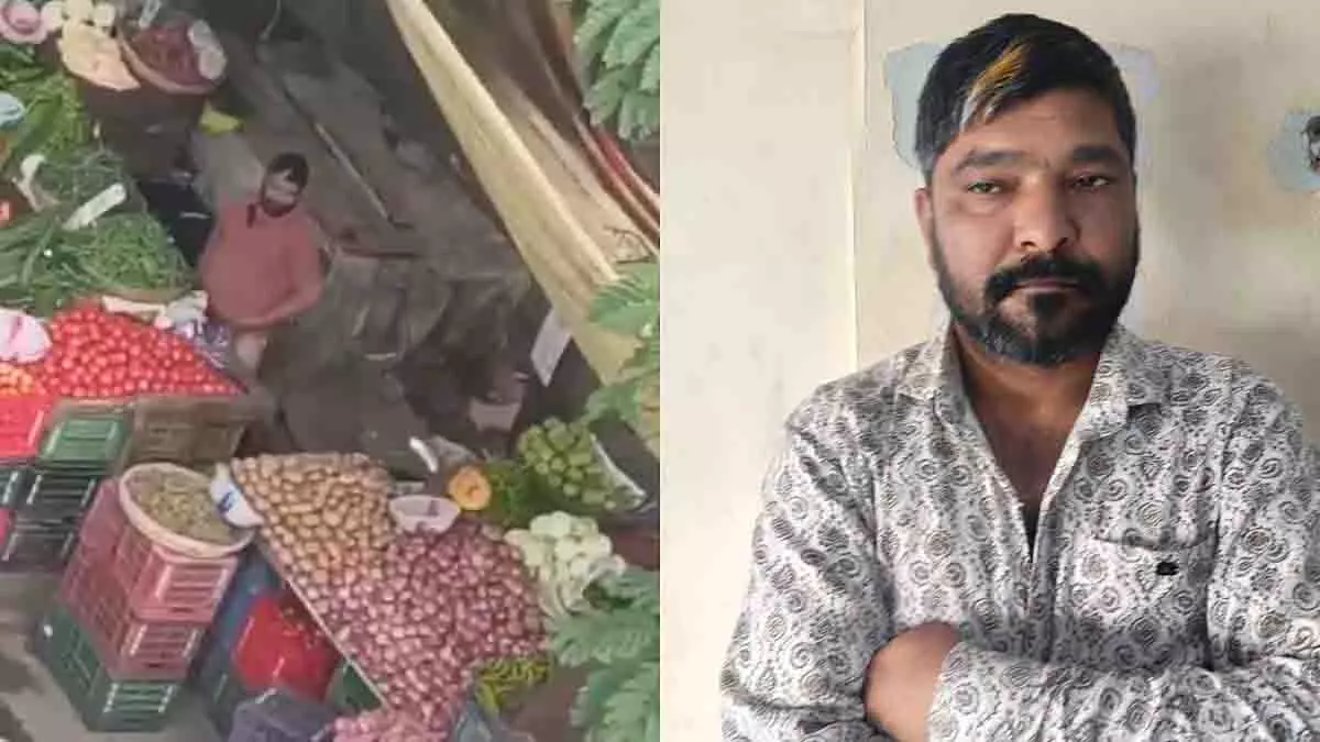 Hyderabad में सब्जी विक्रेता की शर्मनाक हरकतें कैमरे में कैद Hyderabad में सब्जी विक्रेता की शर्मनाक हरकतें कैमरे में कैद