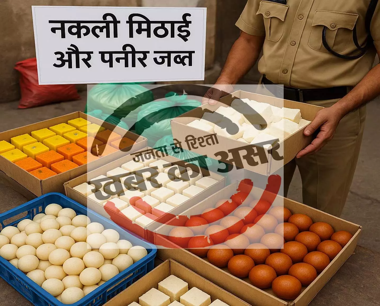 खाद्य सुरक्षा की बड़ी कार्रवाई, रायपुर में 14.63 लाख की नकली मिठाई और पनीर जब्त खाद्य सुरक्षा की बड़ी कार्रवाई, रायपुर में 14.63 लाख की नकली मिठाई और पनीर जब्त