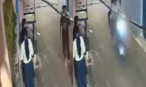 यूपी में लड़की से छेड़छाड़ कर फरार हुआ युवक, CCTV वीडियो वायरल