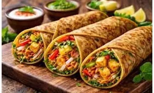 Thepla Wrap Recipe: बचे हुए थेपले से मिनटों में बनाएं टेस्टी और हेल्दी रैप Thepla Wrap Recipe: बचे हुए थेपले से मिनटों में बनाएं टेस्टी और हेल्दी रैप