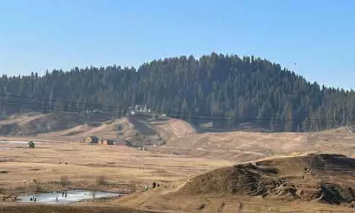 सूखे जैसी स्थिति के बीच Kashmir की नदियाँ, झरने सूख गए सूखे जैसी स्थिति के बीच Kashmir की नदियाँ, झरने सूख गए