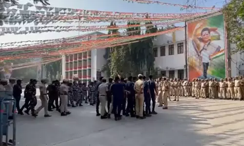 नेशनल हेराल्ड विरोध से पहले Hyderabad में सुरक्षा बढ़ाई गई