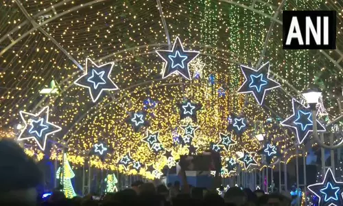 क्रिसमस के रंग में रंगा पार्क स्ट्रीट और एलन पार्क, सजाई गई शानदार लाइटिंग