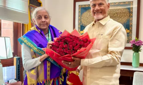 आंध्र प्रदेश के CM नायडू ने वित्त मंत्री सीतारमण से मुलाकात की आंध्र प्रदेश के CM नायडू ने वित्त मंत्री सीतारमण से मुलाकात की