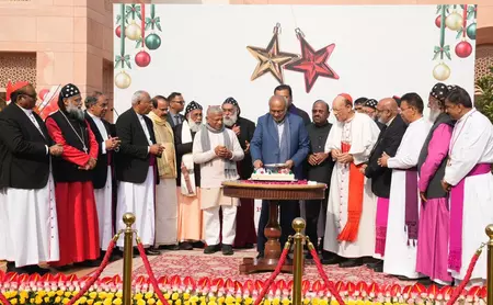 उपराष्ट्रपति सी. पी. राधाकृष्णन ने क्रिसमस लंच का आयोजन किया उपराष्ट्रपति सी. पी. राधाकृष्णन ने क्रिसमस लंच का आयोजन किया