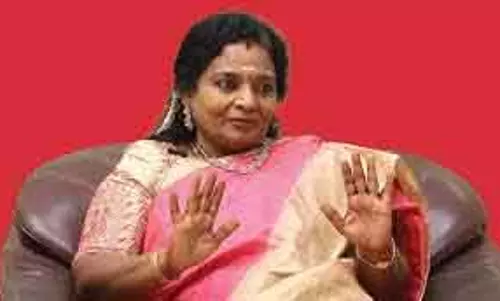 तमिलिसाई ने फर्जी मतदाताओं को लेकर DMK पर निशाना साधा। तमिलिसाई ने फर्जी मतदाताओं को लेकर DMK पर निशाना साधा।