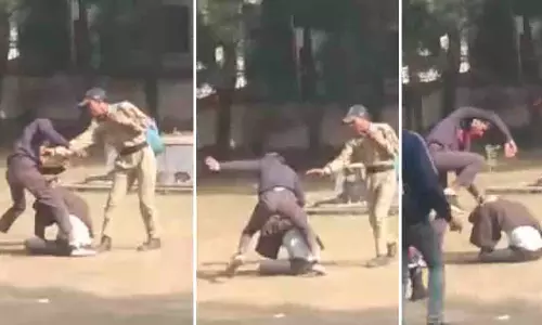 मुरैना में NCC परेड के बाद क्लास 9 के छात्र ने स्कूल के चौकीदार पर हमला किया मुरैना में NCC परेड के बाद क्लास 9 के छात्र ने स्कूल के चौकीदार पर हमला किया