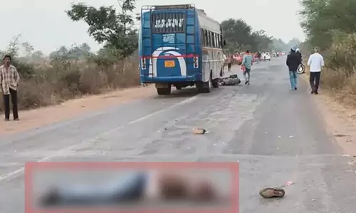 साहू ट्रेवल्स बस ने युवक को टक्कर मारी, युवक की दर्दनाक मौत साहू ट्रेवल्स बस ने युवक को टक्कर मारी, युवक की दर्दनाक मौत