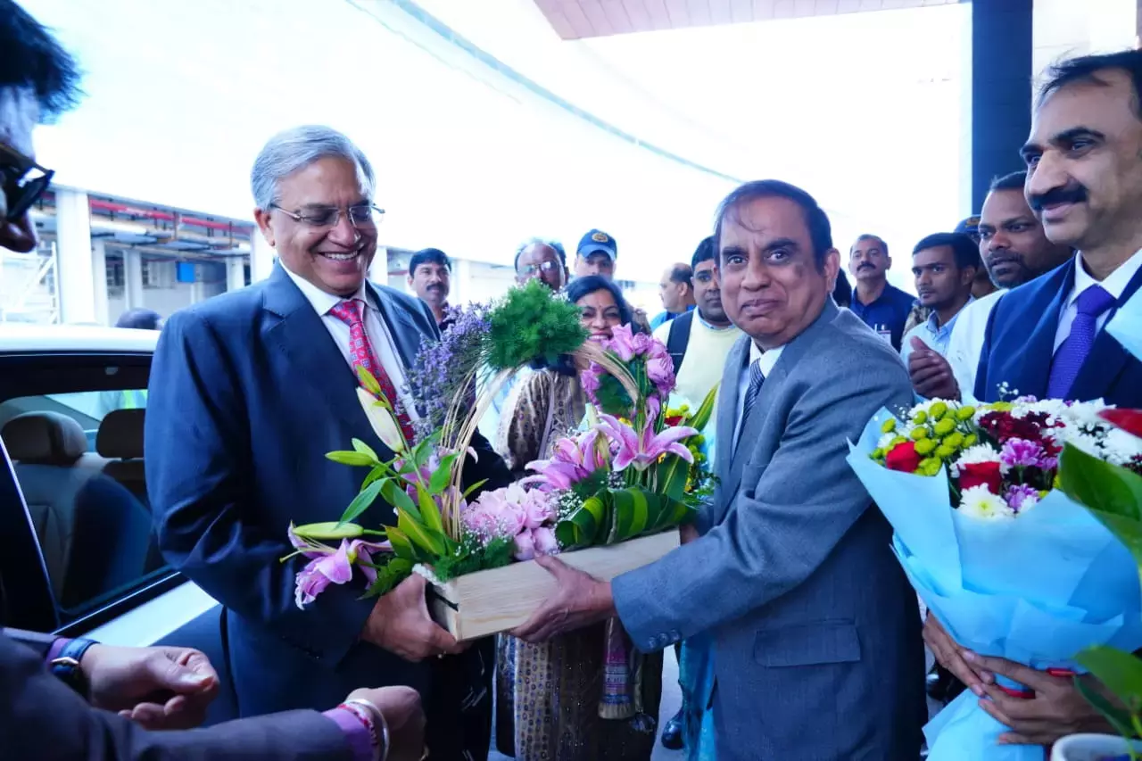 Andhra : ज्ञानेश कुमार श्रीशैलम में प्रार्थना करते Andhra : ज्ञानेश कुमार श्रीशैलम में प्रार्थना करते