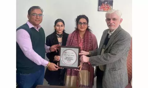 JU के विद्वानों को सर्वश्रेष्ठ शोध पत्र पुरस्कार से सम्मानित किया गया