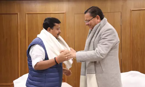 सीएम पुष्कर सिंह धामी ने नितिन नबीन से की मुलाकात, नए दायित्व के लिए दी बधाई सीएम पुष्कर सिंह धामी ने नितिन नबीन से की मुलाकात, नए दायित्व के लिए दी बधाई
