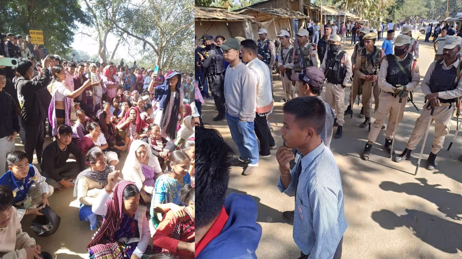 Assam : भूख हड़तालियों को हटाने से वेस्ट कार्बी आंगलोंग खेरोनी ब्रिज पर बड़ा सड़क जाम लग गया Assam : भूख हड़तालियों को हटाने से वेस्ट कार्बी आंगलोंग खेरोनी ब्रिज पर बड़ा सड़क जाम लग गया