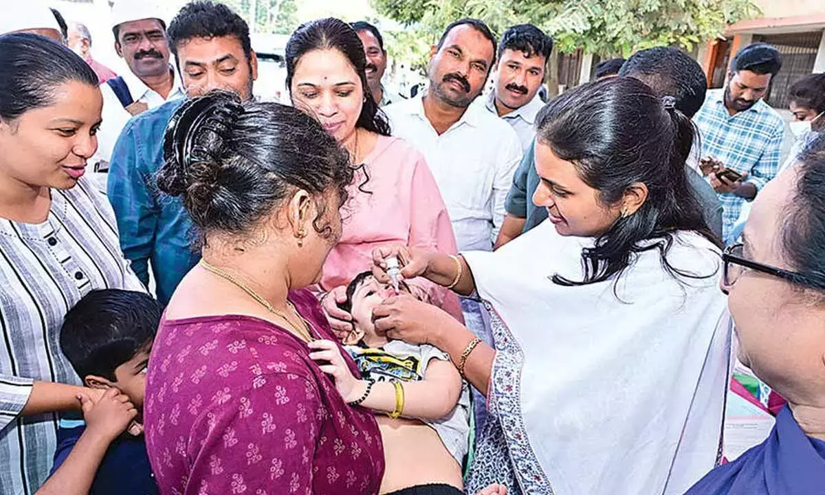 Andhra: पल्स पोलियो अभियान शुरू किया गया