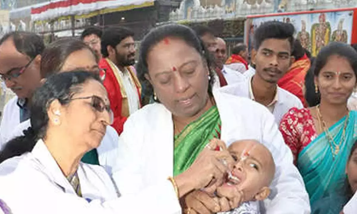 Tirupati में पल्स पोलियो कार्यक्रम आयोजित किया गया Tirupati में पल्स पोलियो कार्यक्रम आयोजित किया गया
