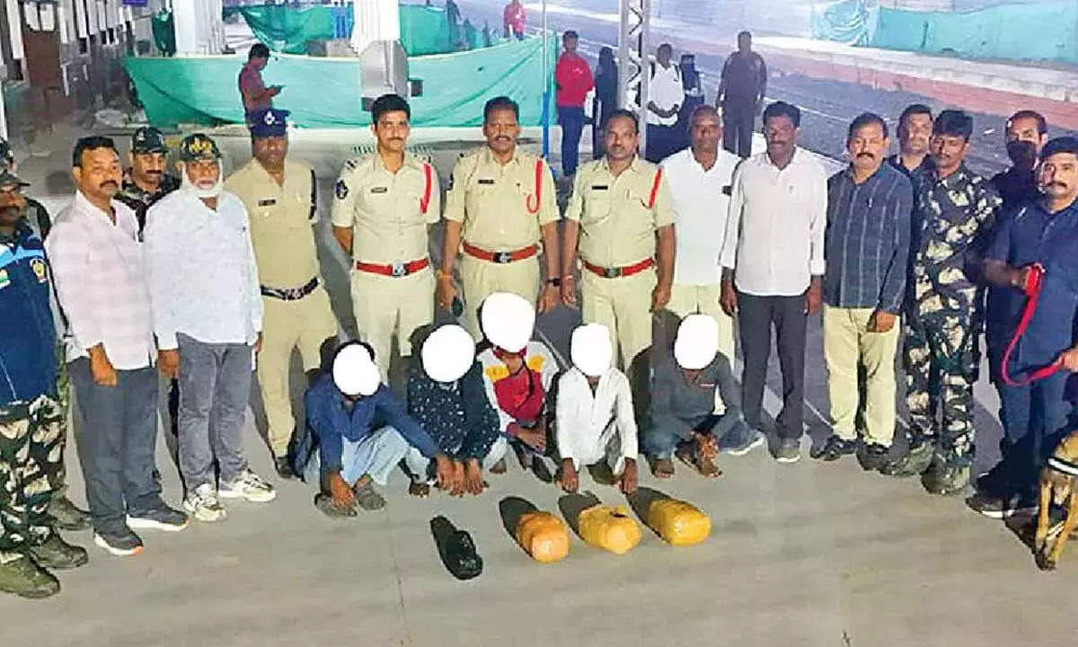 Andhra: पांच लोग गिरफ्तार, 7 किलो गांजा जब्त