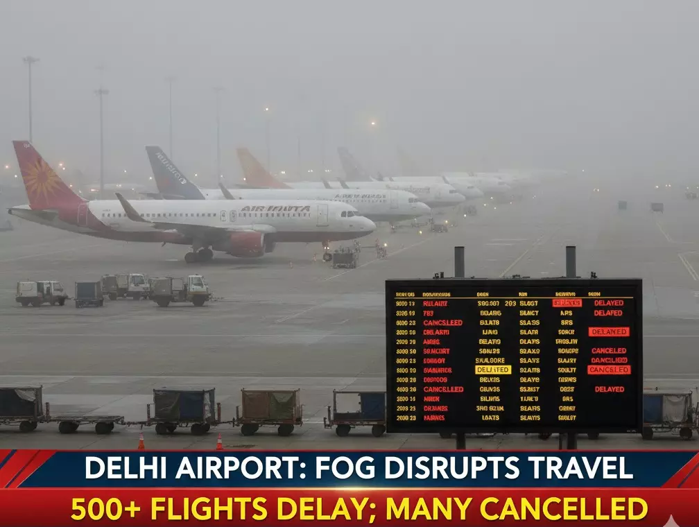 Weather Airport: 500 से अधिक उड़ानों में देरी, 14 उड़ानें रद्द Weather Airport: 500 से अधिक उड़ानों में देरी, 14 उड़ानें रद्द
