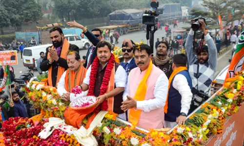 Patna में नितिन नवीन का रोडशो स्वागत, सड़कों पर जाम की स्थिति