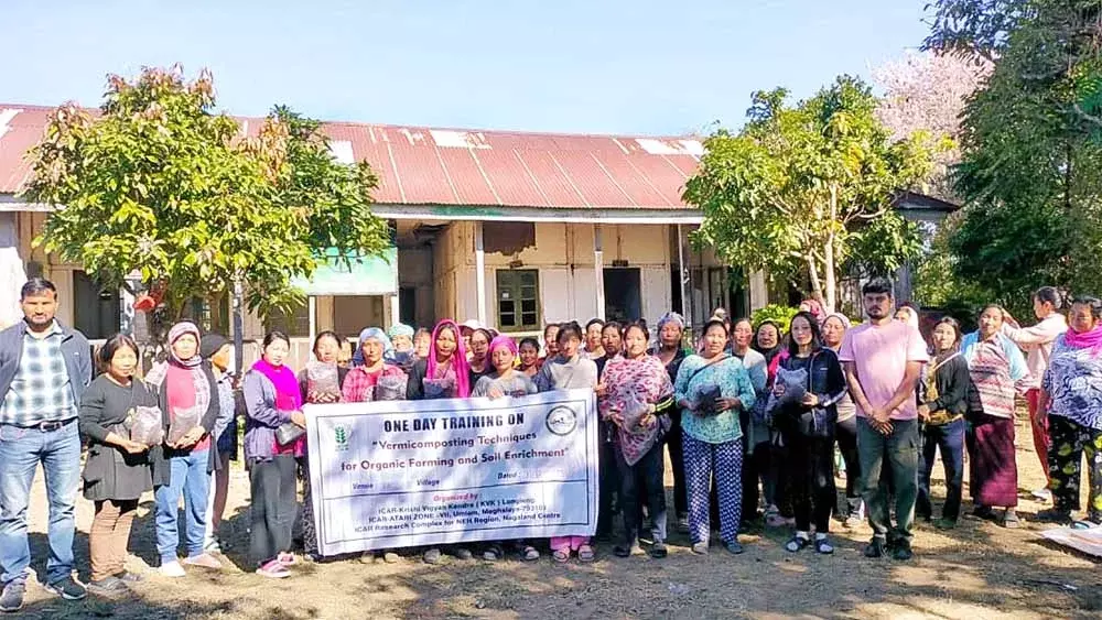 Nagaland : ICAR-KVK लोंगलेन्ग ने वर्मीकम्पोस्ट पर ट्रेनिंग का आयोजन