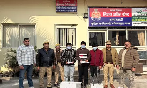 मोबाइल टावर से RRU चोरी करने वाला शातिर गिरोह गिरफ्तार, हथियार भी बरामद