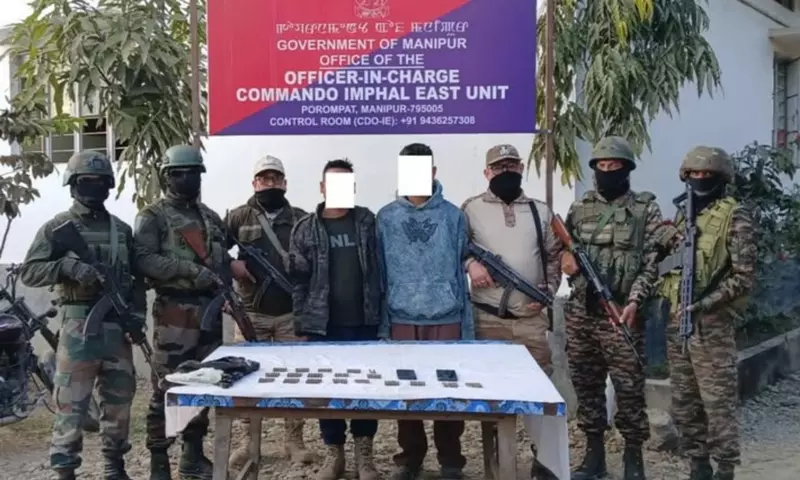 Imphal ईस्ट में चार कथित हथियार तस्कर गिरफ्तार; हथियार और गोला-बारूद जब्त Imphal ईस्ट में चार कथित हथियार तस्कर गिरफ्तार; हथियार और गोला-बारूद जब्त