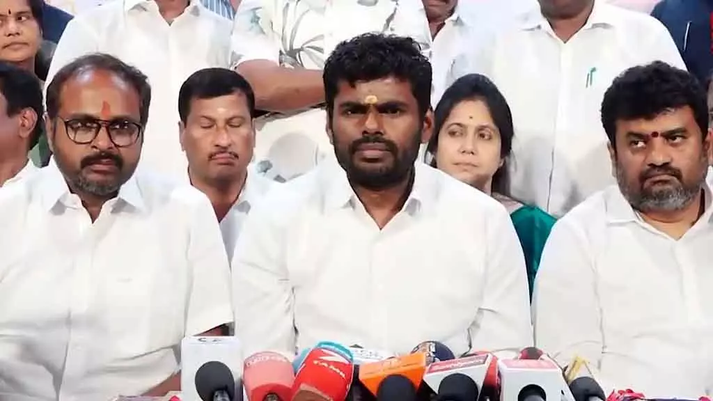 DMK को हराना ही एकमात्र लक्ष्य है: Annamalai DMK को हराना ही एकमात्र लक्ष्य है: Annamalai