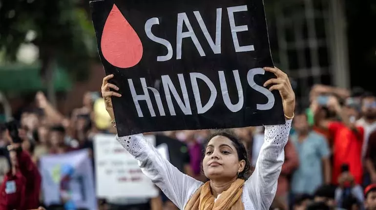 India ने बांग्लादेश में हिंदू विरोधी हिंसा की निंदा की, 2,900 घटनाओं का ज़िक्र किया India ने बांग्लादेश में हिंदू विरोधी हिंसा की निंदा की, 2,900 घटनाओं का ज़िक्र किया