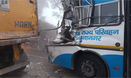 Haryana Accident:  धुंध के कारण खड़े ट्राले से टकराई  बस, 4 यात्री घायल
