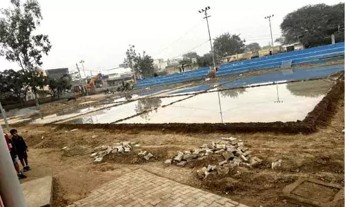 Basketball accident अधिकारी इंडोर स्टेडियम की संभावना का जायजा लेने गांव पहुंचे