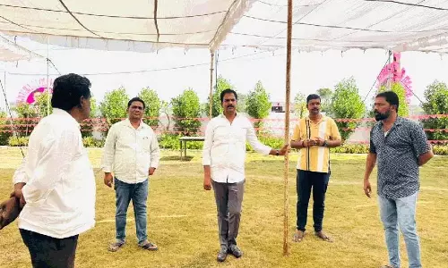 पूर्व MLA मर्री जनार्दन रेड्डी ने KTR के दौरे के इंतज़ाम का मुआयना किया