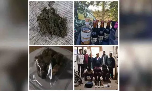 Karnataka से हैदराबाद गांजा तस्करी के आरोप में पांच लोग गिरफ्तार Karnataka से हैदराबाद गांजा तस्करी के आरोप में पांच लोग गिरफ्तार