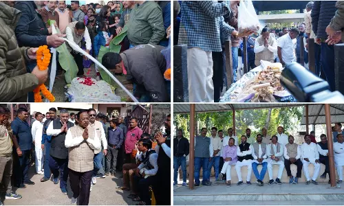 कृषिमंत्री रामविचार नेताम ने भाजपा नेता अनुराग सिंह देव की माताजी स्वर्णलता देवी को दी श्रद्धांजलि