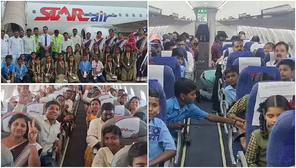 Koppal : एक सरकारी स्कूल के 24 बच्चों को प्लेन से बेंगलुरु जाने का मौका मिला Koppal : एक सरकारी स्कूल के 24 बच्चों को प्लेन से बेंगलुरु जाने का मौका मिला