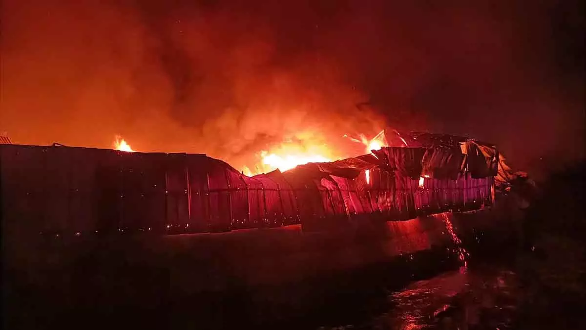 Bhopal : टिम्बर मार्केट में एक महीने में दूसरी बार लगी भीषण आग Bhopal : टिम्बर मार्केट में एक महीने में दूसरी बार लगी भीषण आग