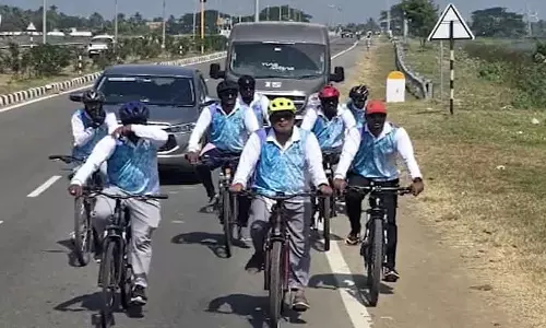 MLA सुरेश कुमार ने कन्याकुमारी तक साइकिल यात्रा की