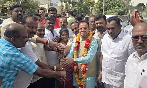 Anekal : सड़क विकास कार्य के लिए भूमि पूजन
