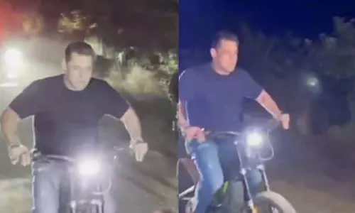 Salman Khan ने कड़ी सुरक्षा के बीच अपने फार्महाउस पर साइकिलिंग का आनंद लिया Salman Khan ने कड़ी सुरक्षा के बीच अपने फार्महाउस पर साइकिलिंग का आनंद लिया